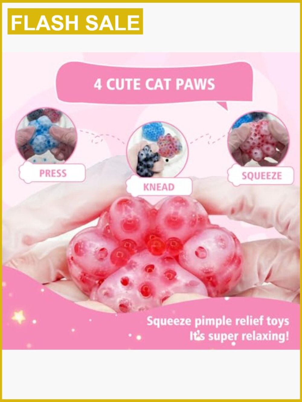 4 Pcs Pimple Popping Fidget Stress Relief Ball for Anxiety ADHD OCD - Picture 4 of 7